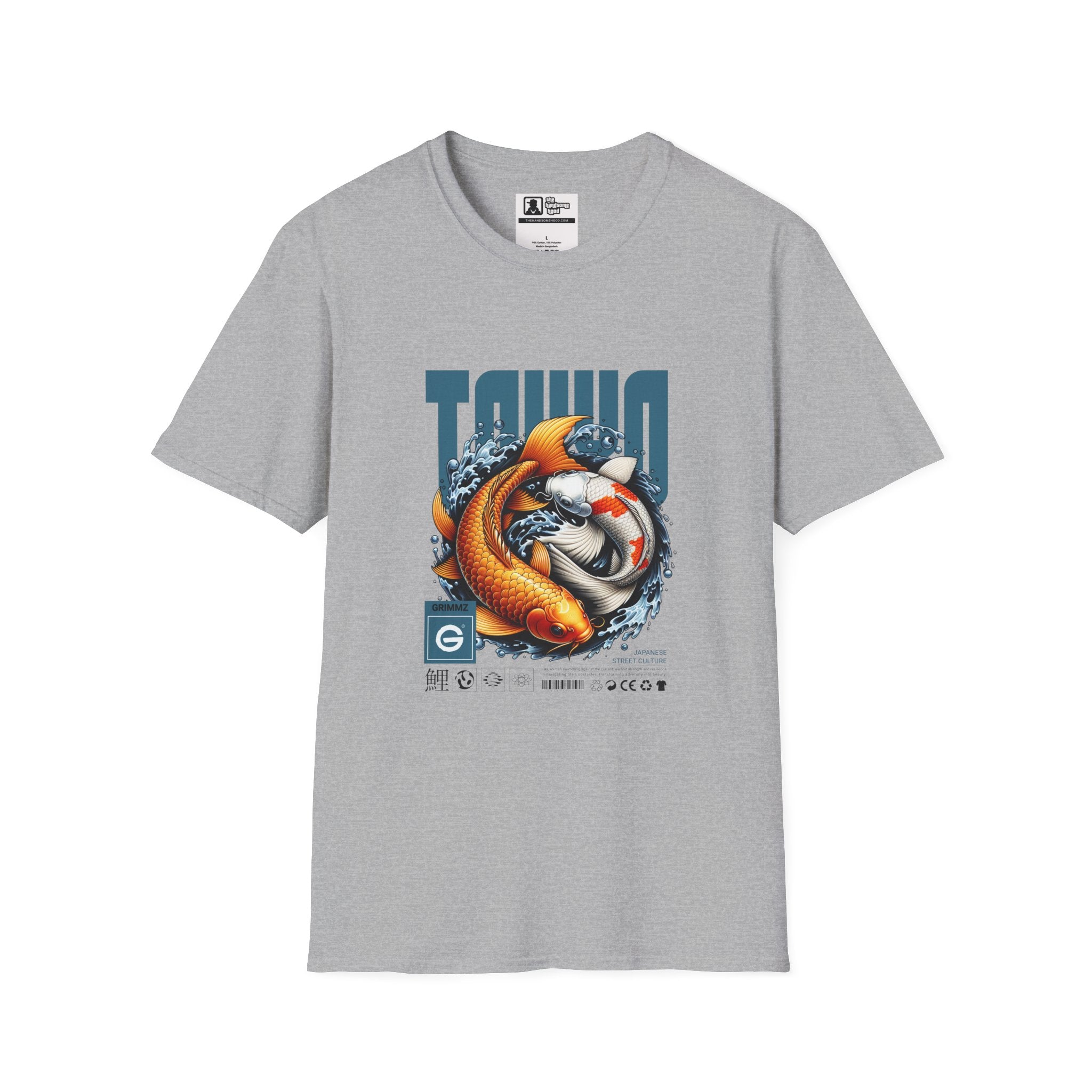 Koi Yin-Yang Graphic T-Shirt — Kyoto Fish Illustration Tee