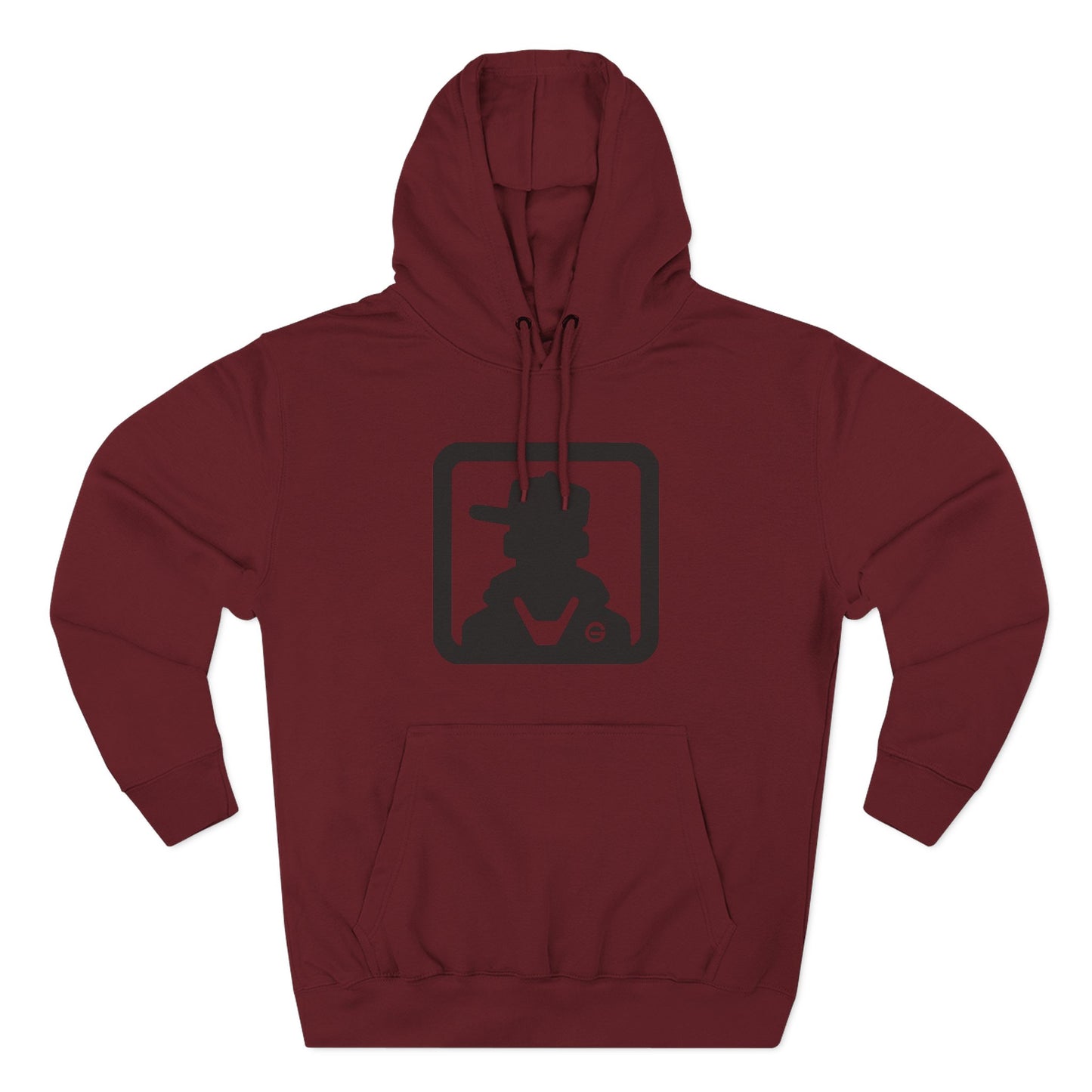 Minimal Silhouette Streetwear Fleece Hoodie