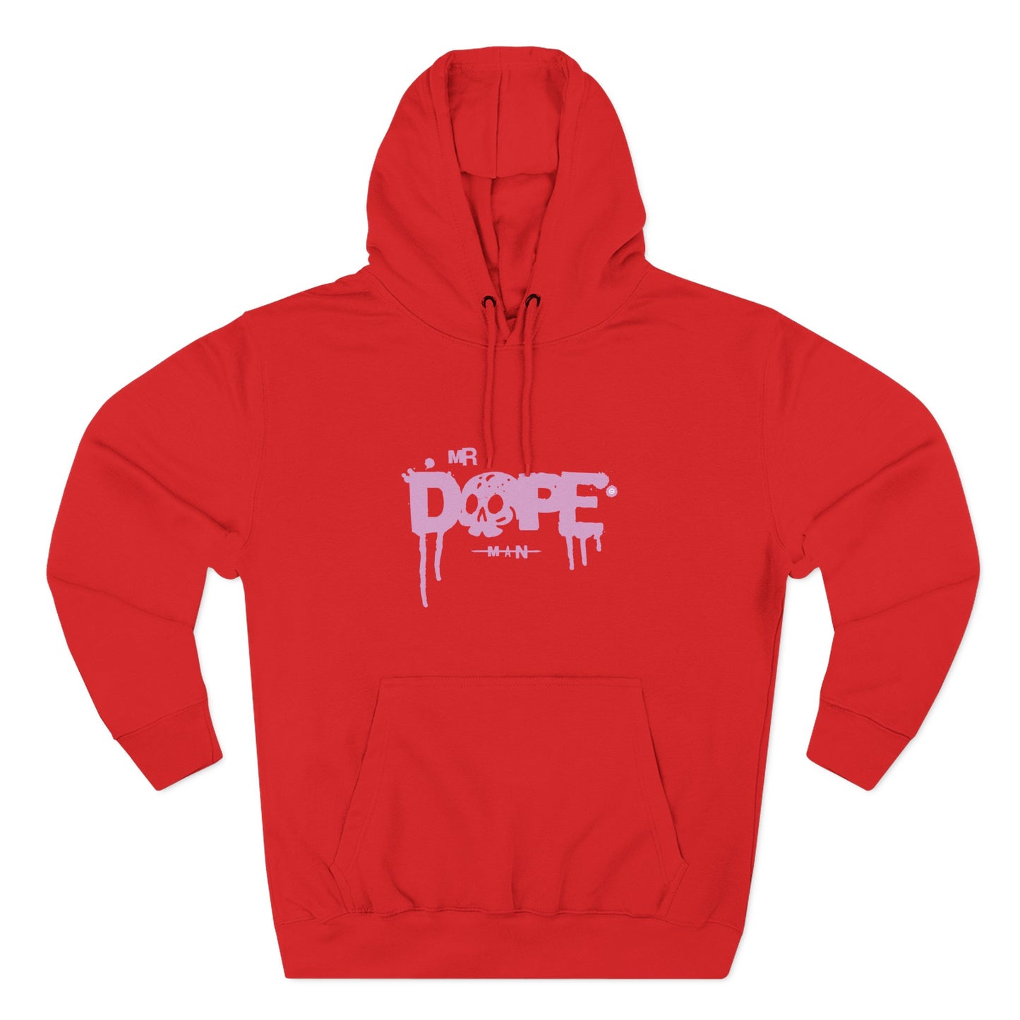 Dope Skull Graphic Hoodie Pink Drip Streetwear