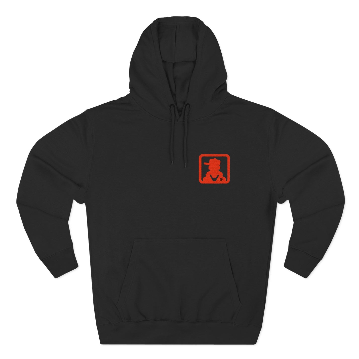Minimal Red Lantern Chest Hoodie
