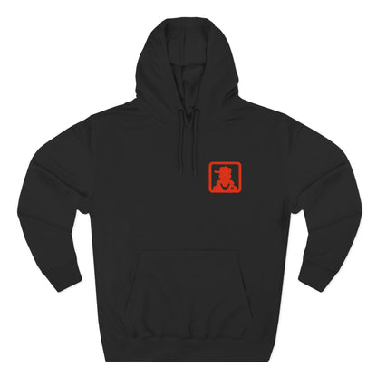 Minimal Red Lantern Chest Hoodie