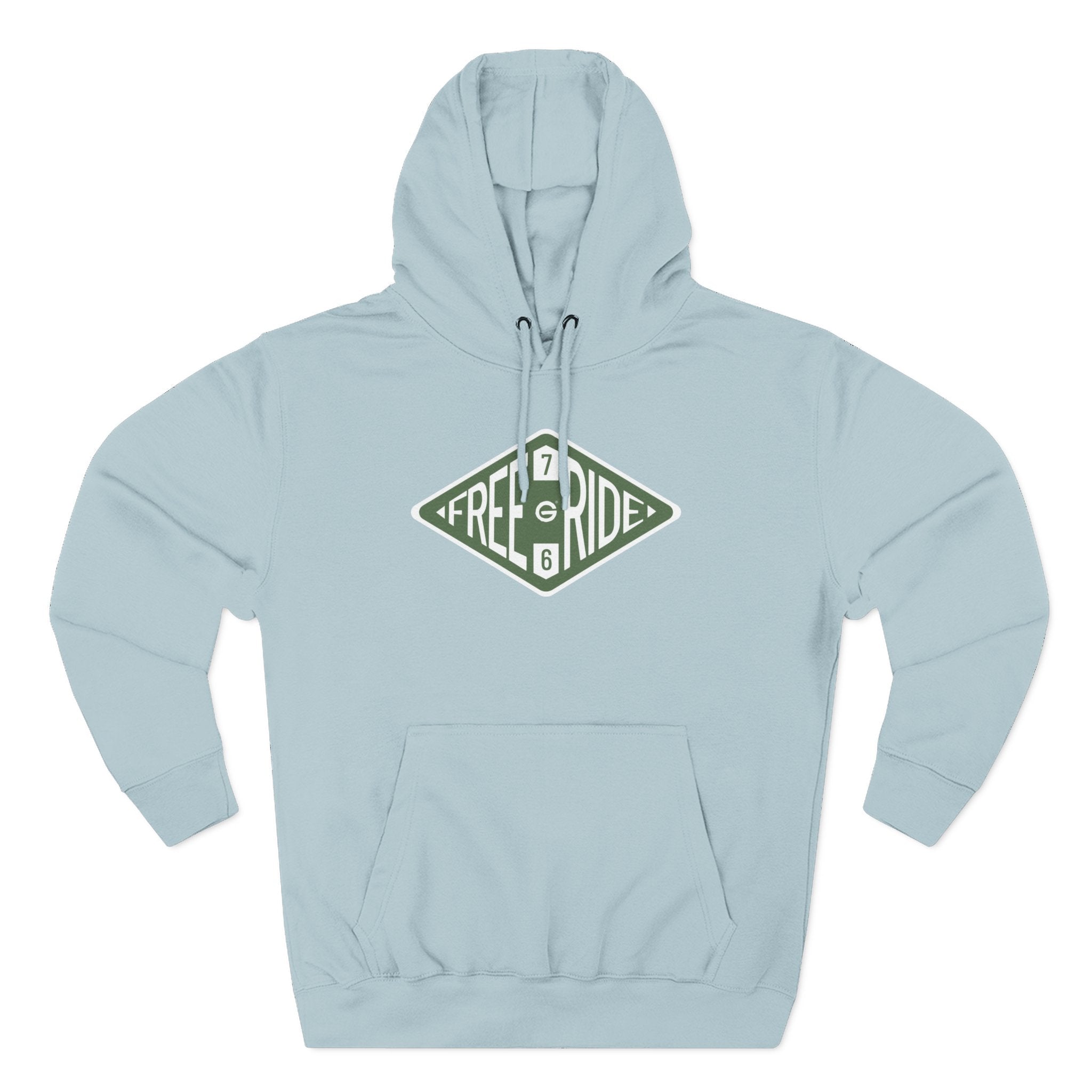 Free Ride Pullover Hoodie — Vintage Diamond Skate/Surf Logo Fleece