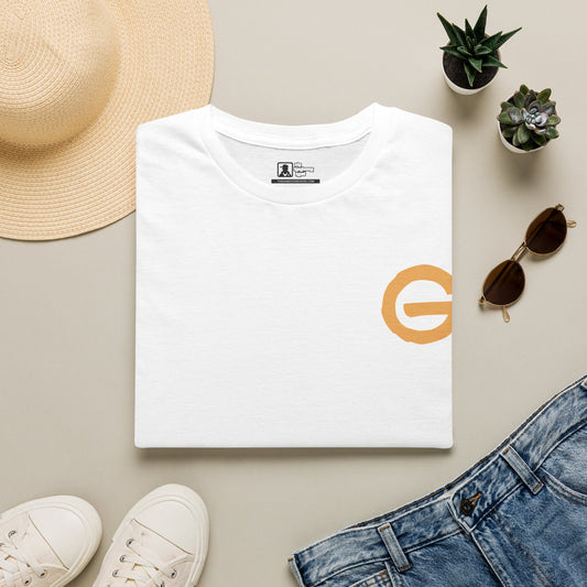 Minimal Gold 'G' Logo T-Shirt — Casual Branded Chest Emblem Tee