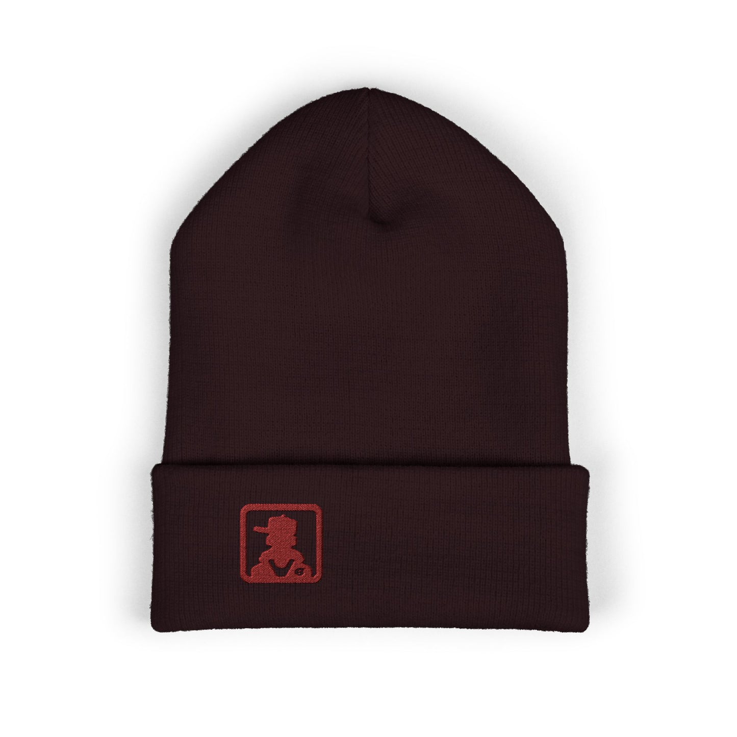 Minimalist Bear Patch Cuffed Beanie