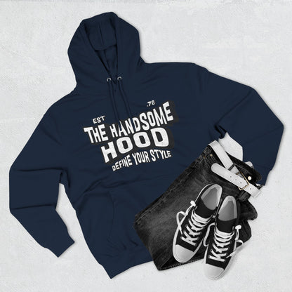 The Handsome Hood Fleece Hoodie - Retro Script Graphic Pullover
