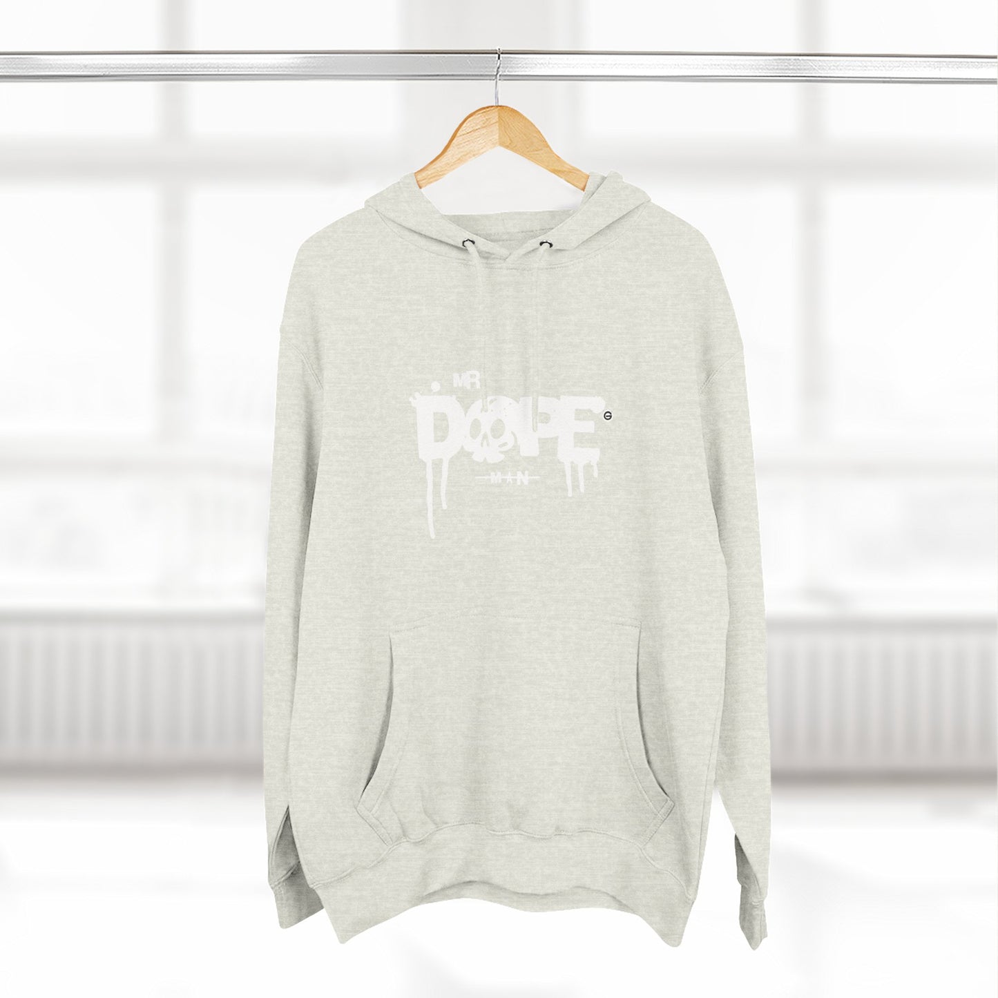 Classic White Three-Panel Hoodie