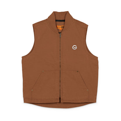 Embroidered Duck Cloth Work Vest