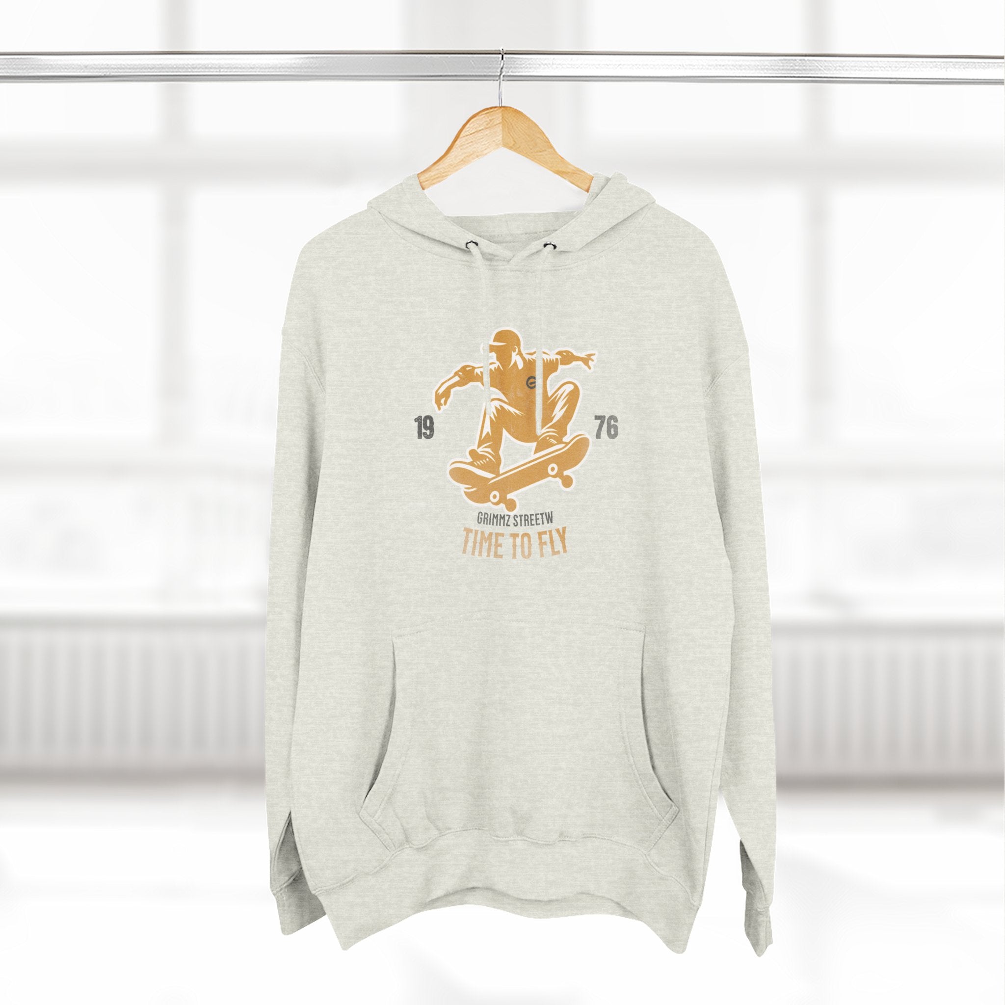 Skateboard Time to Fly Hoodie — Vintage Skateboard Graphic Pullover