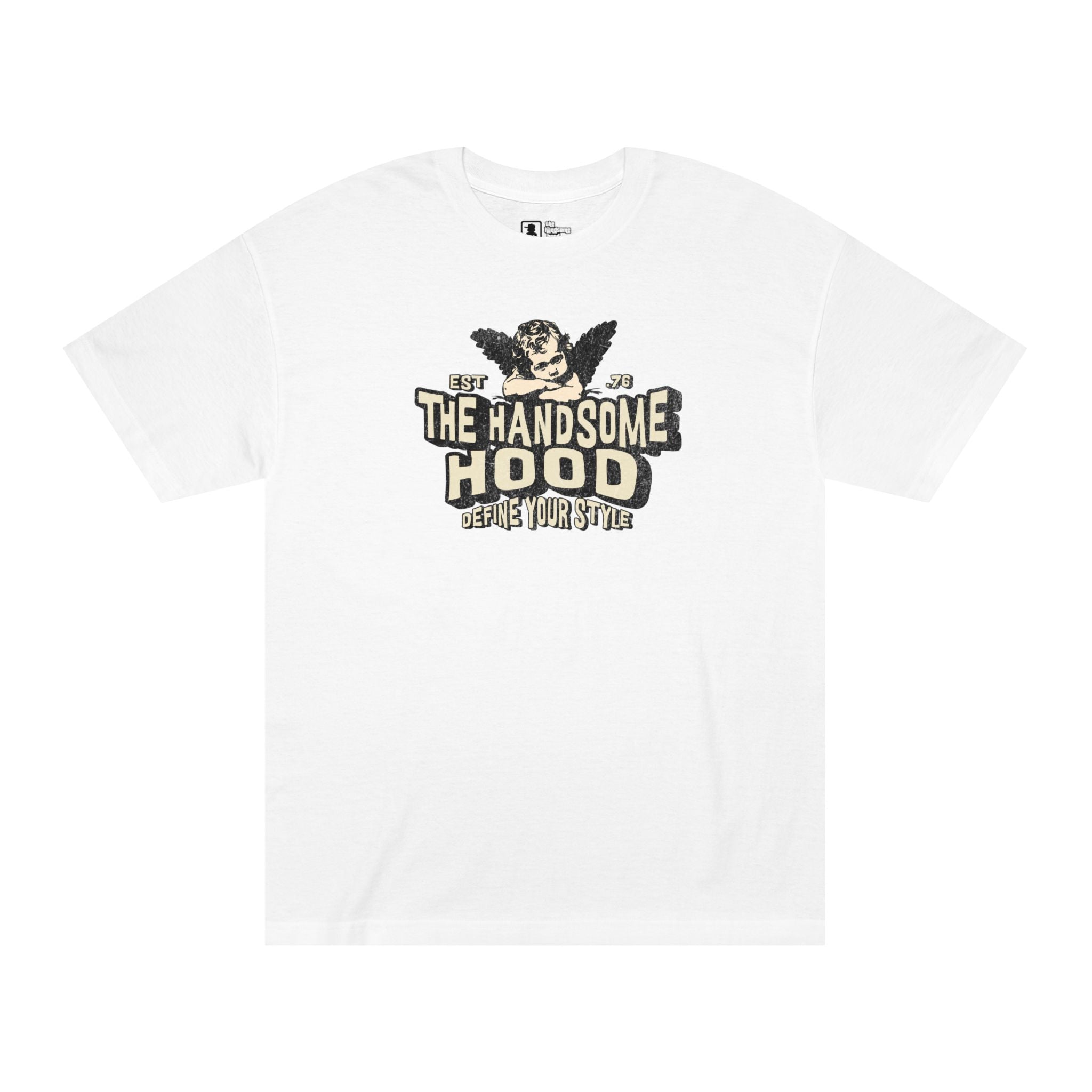 The Handsome Hood Tee — Vintage Cherub Graphic T‑Shirt