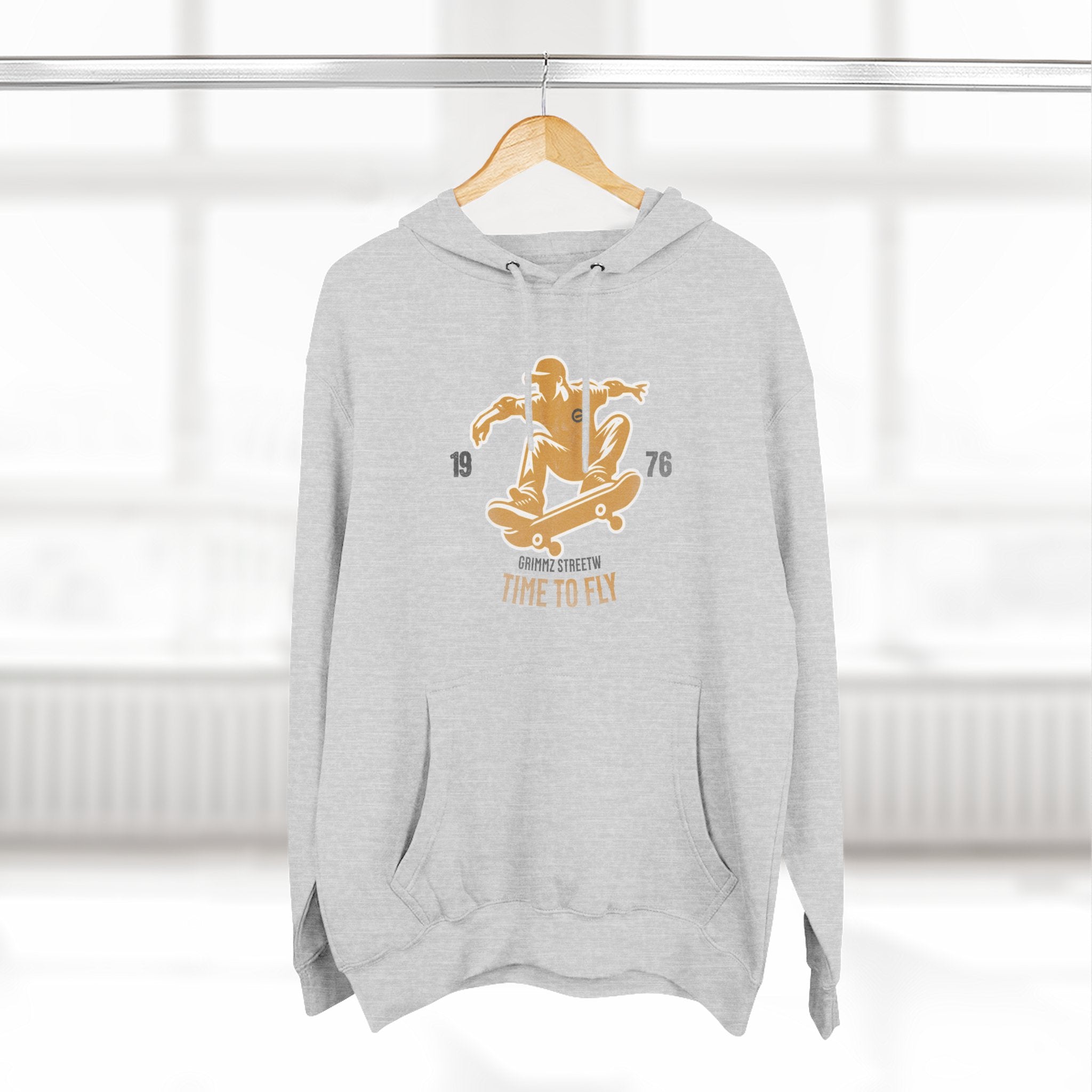 Skateboard Time to Fly Hoodie — Vintage Skateboard Graphic Pullover