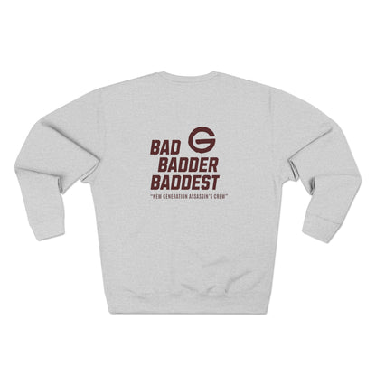 Badder Baddest Retro Crewneck Sweatshirt