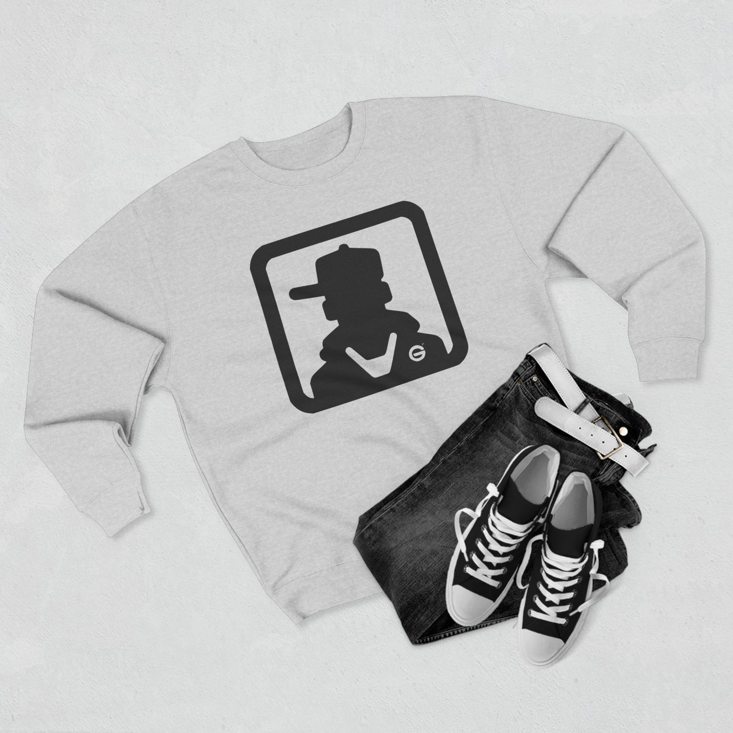 Vintage Detective Silhouette Crewneck Sweatshirt