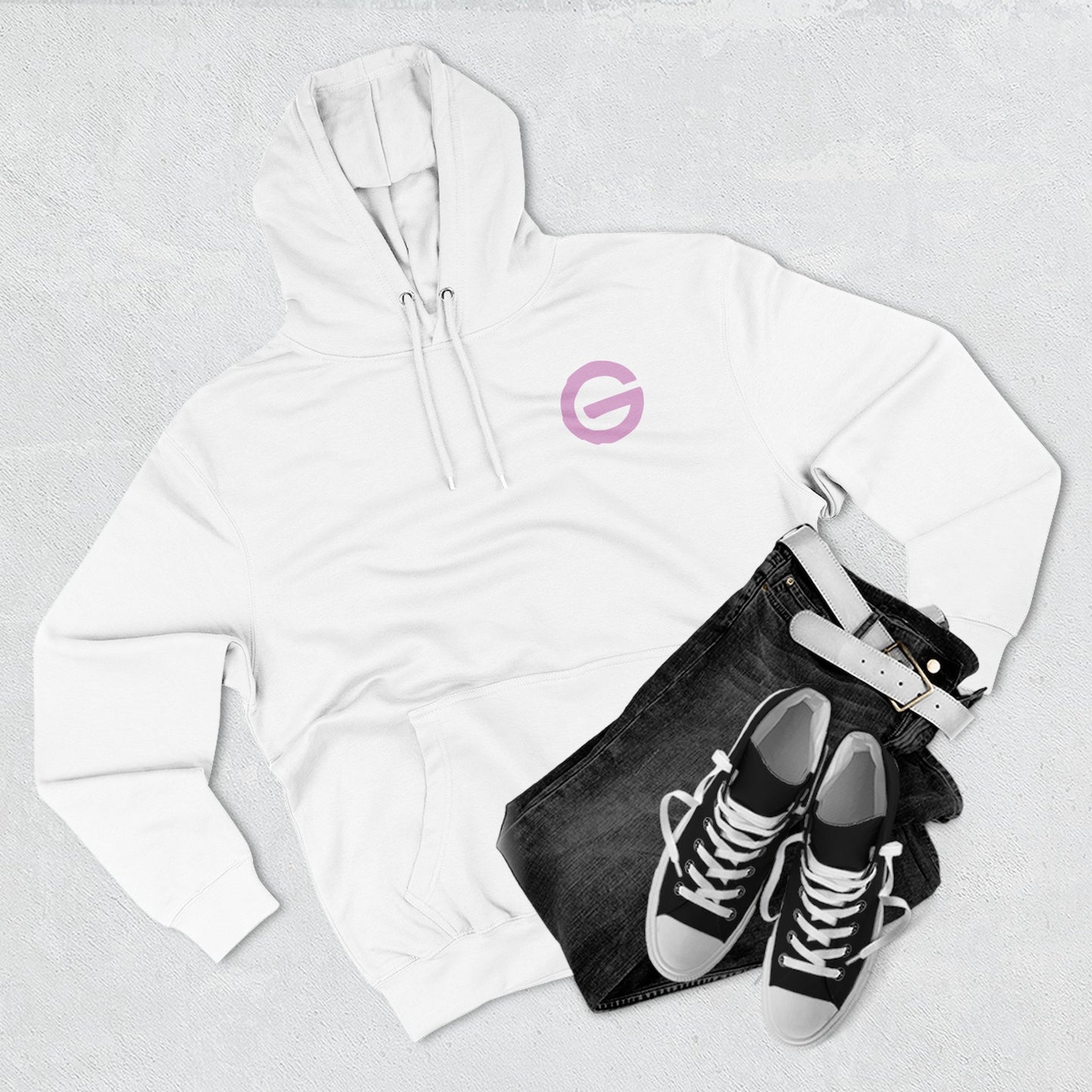 Minimalist Pink G Logo Hoodie