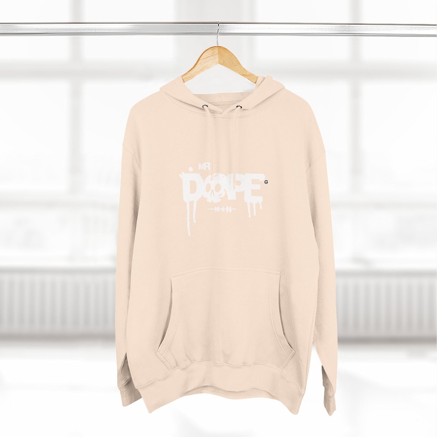 Classic White Three-Panel Hoodie