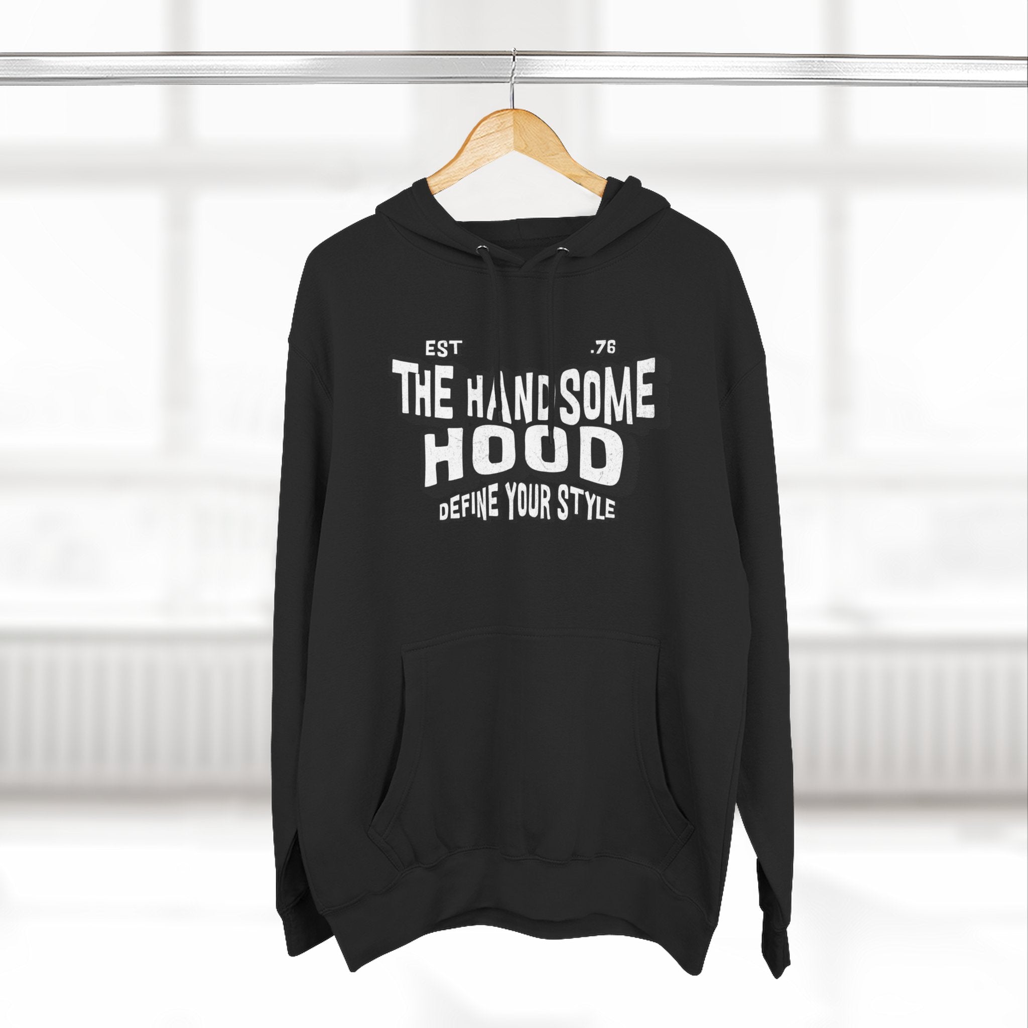 The Handsome Hood Hoodie – Retro Script Graphic Pullover