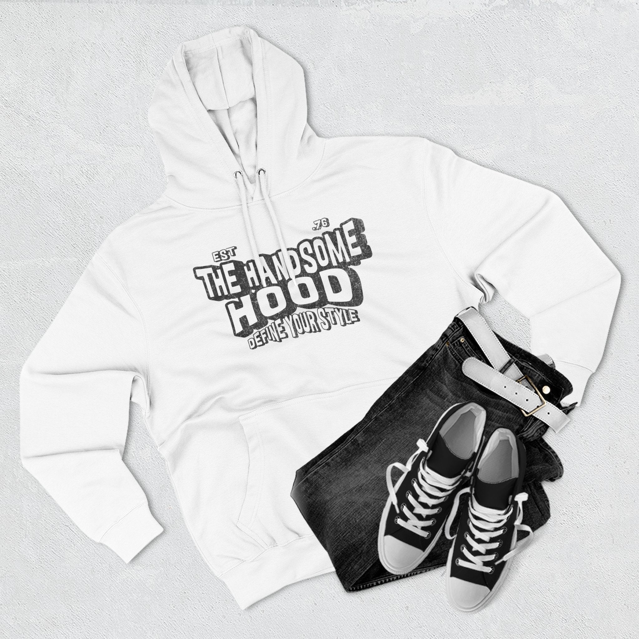 The Handsome Hood Hoodie – Retro Script Graphic Pullover