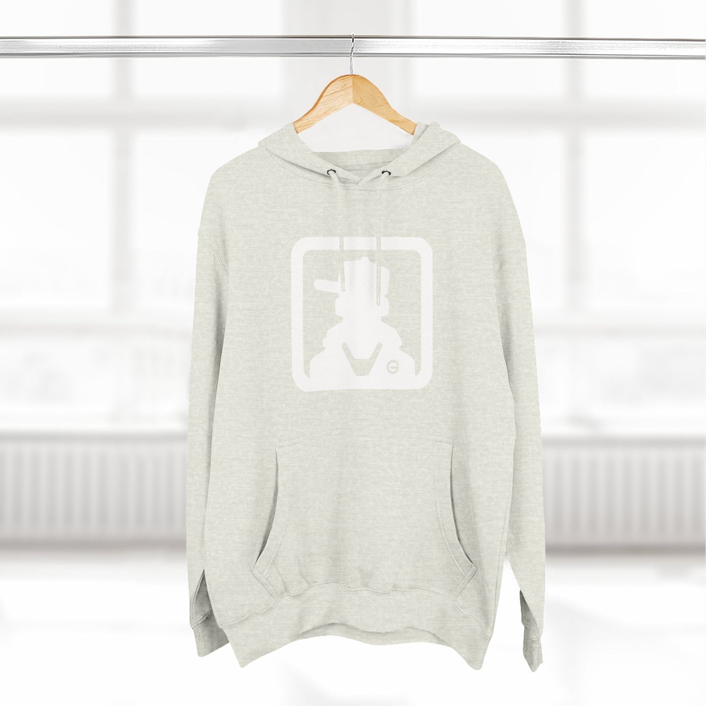 Minimal Square Logo Fleece Hoodie