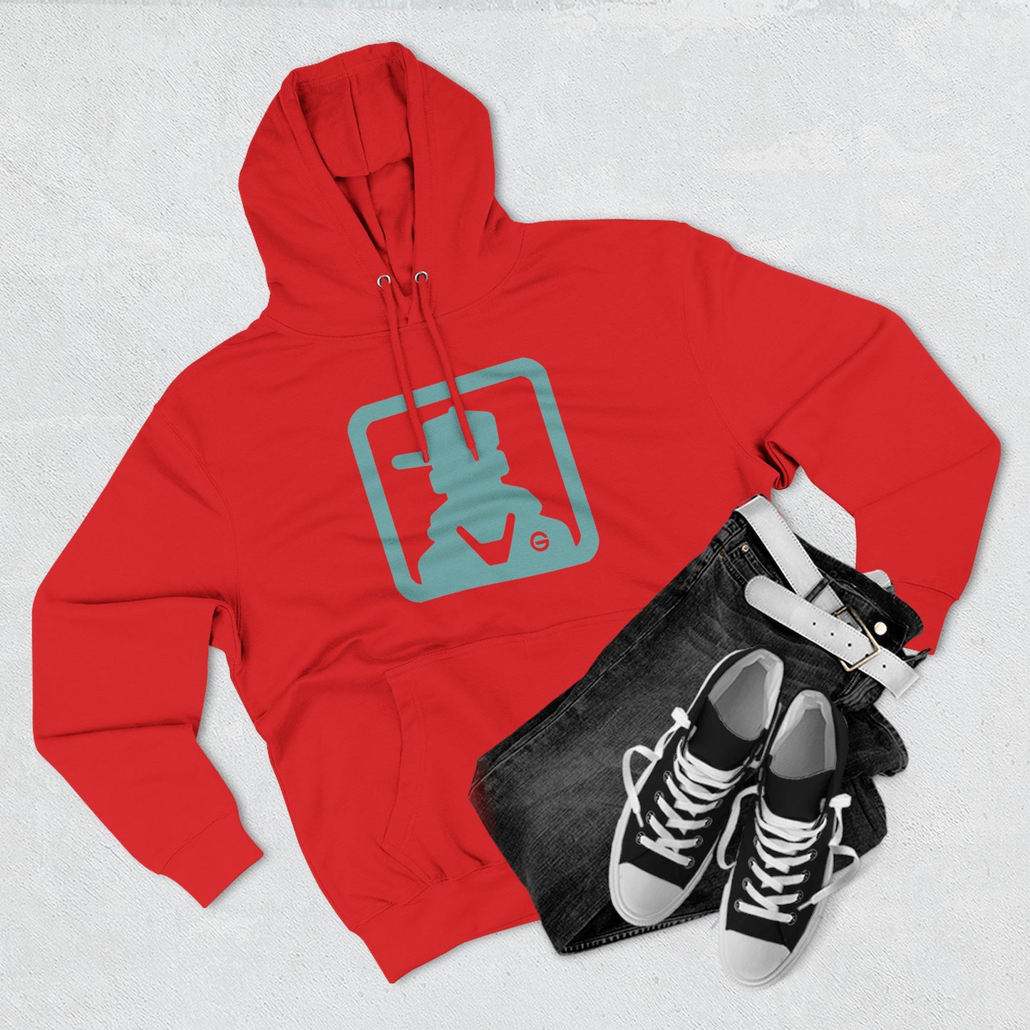 Three-Panel Fleece Hoodie