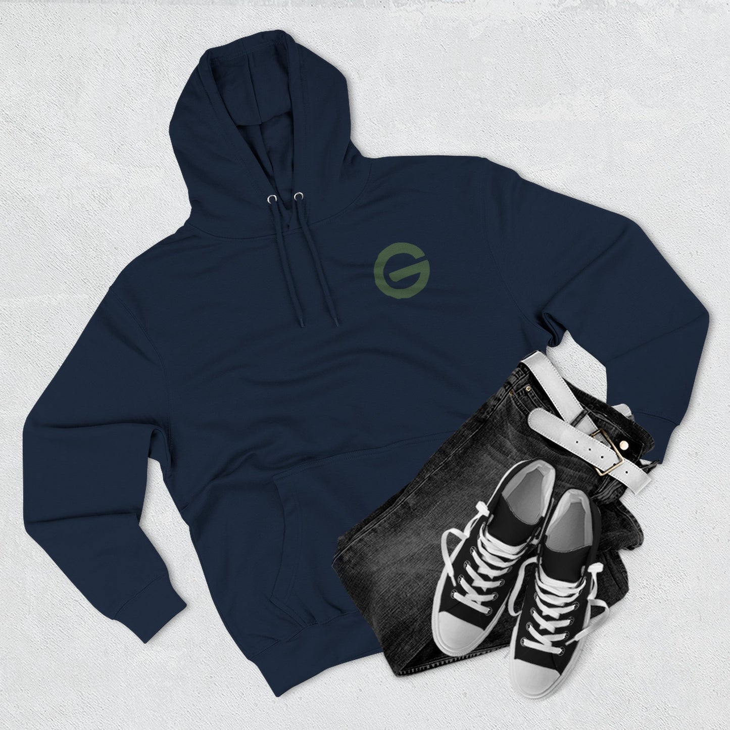 Minimalist Green 'G' Logo Hoodie