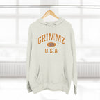 Grimmz 1976 U.S.A. Hoodie — Vintage Collegiate Fleece Pullover