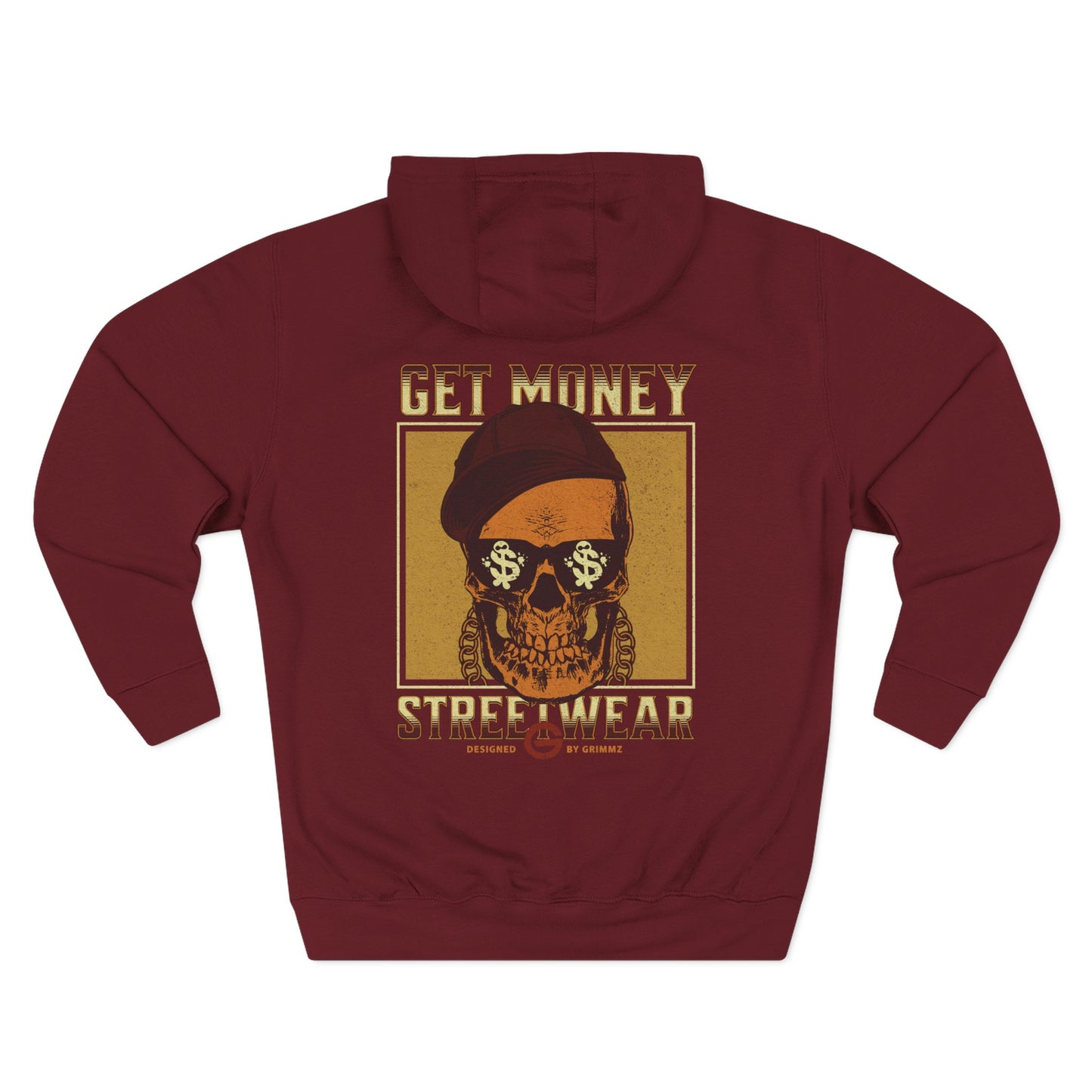 Get Money Streetwear Skull Graphic Hoodie