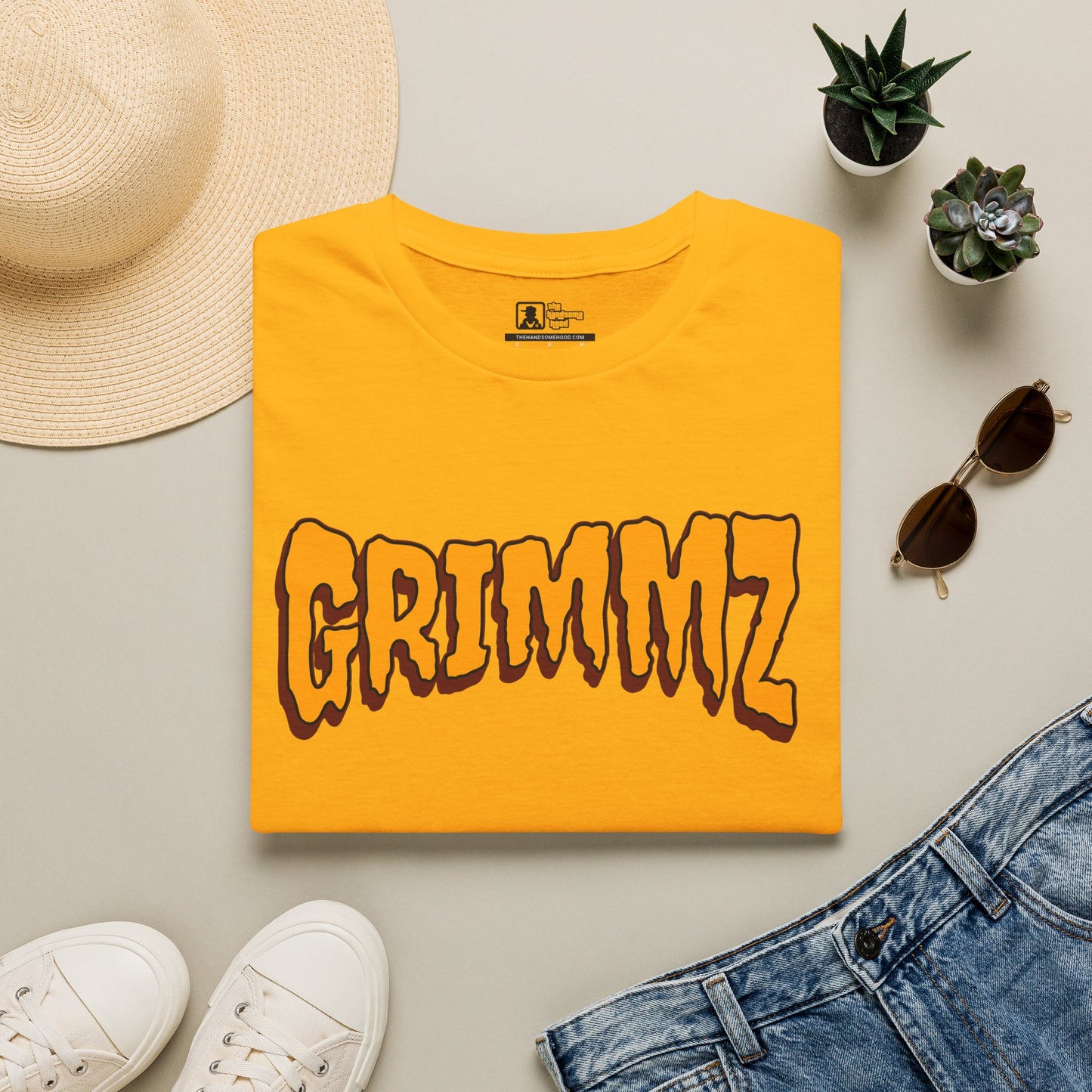 Grimmz Orange Drip Logo T-Shirt