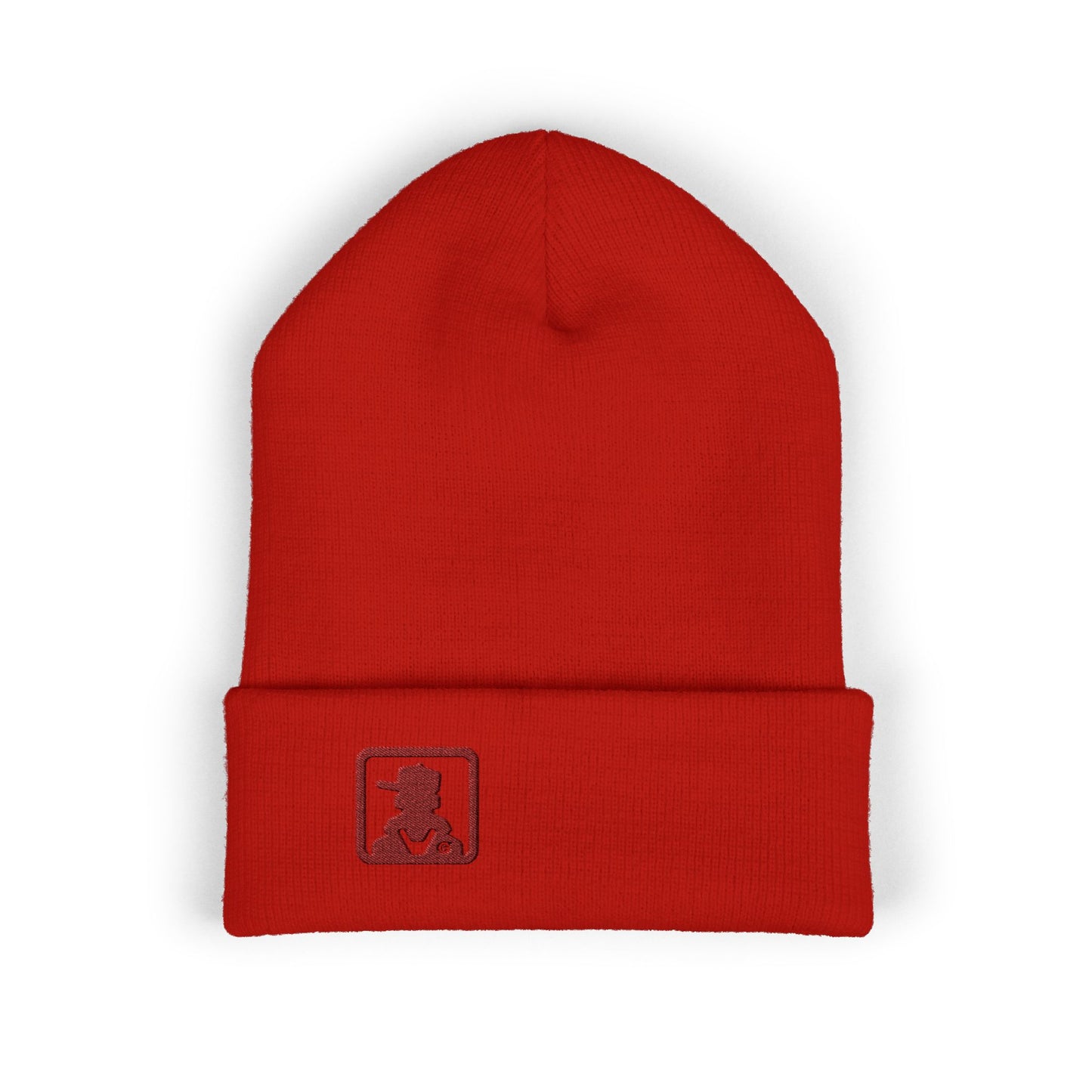 Minimalist Bear Patch Cuffed Beanie