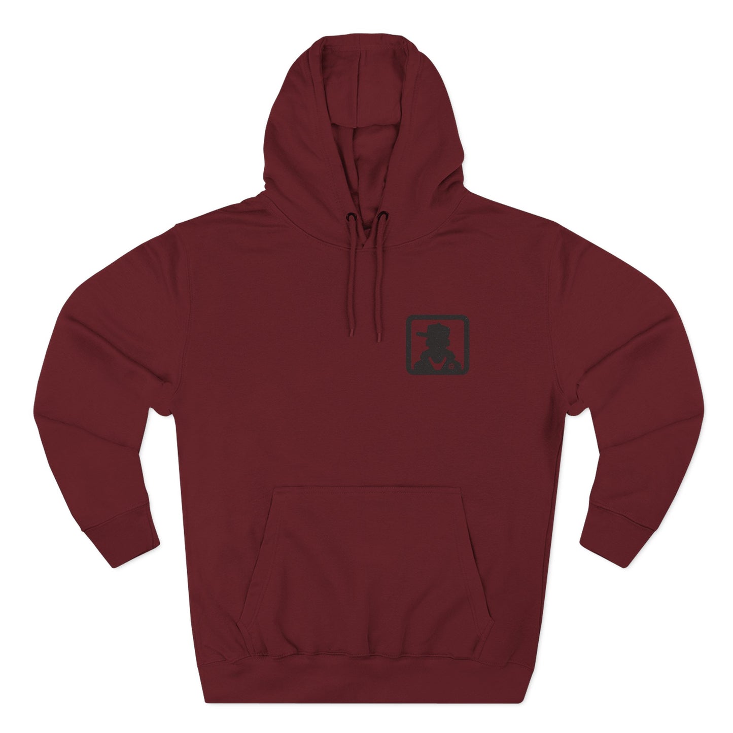 Minimal Silhouette Chest Logo Hoodie