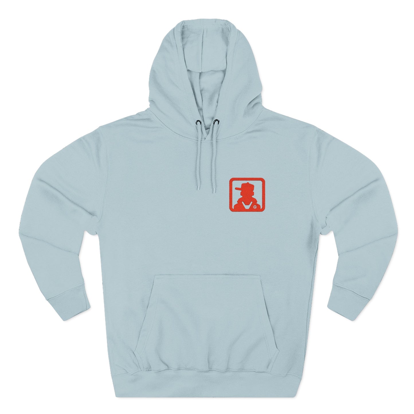 Minimal Red Lantern Chest Hoodie