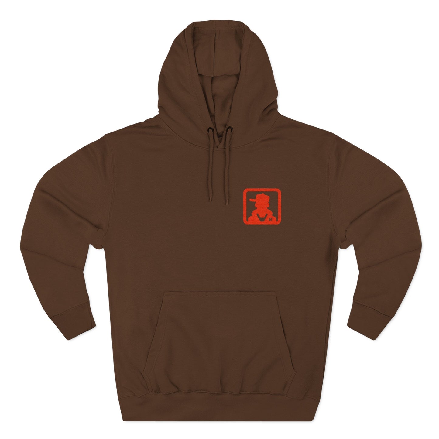 Minimal Red Lantern Chest Hoodie