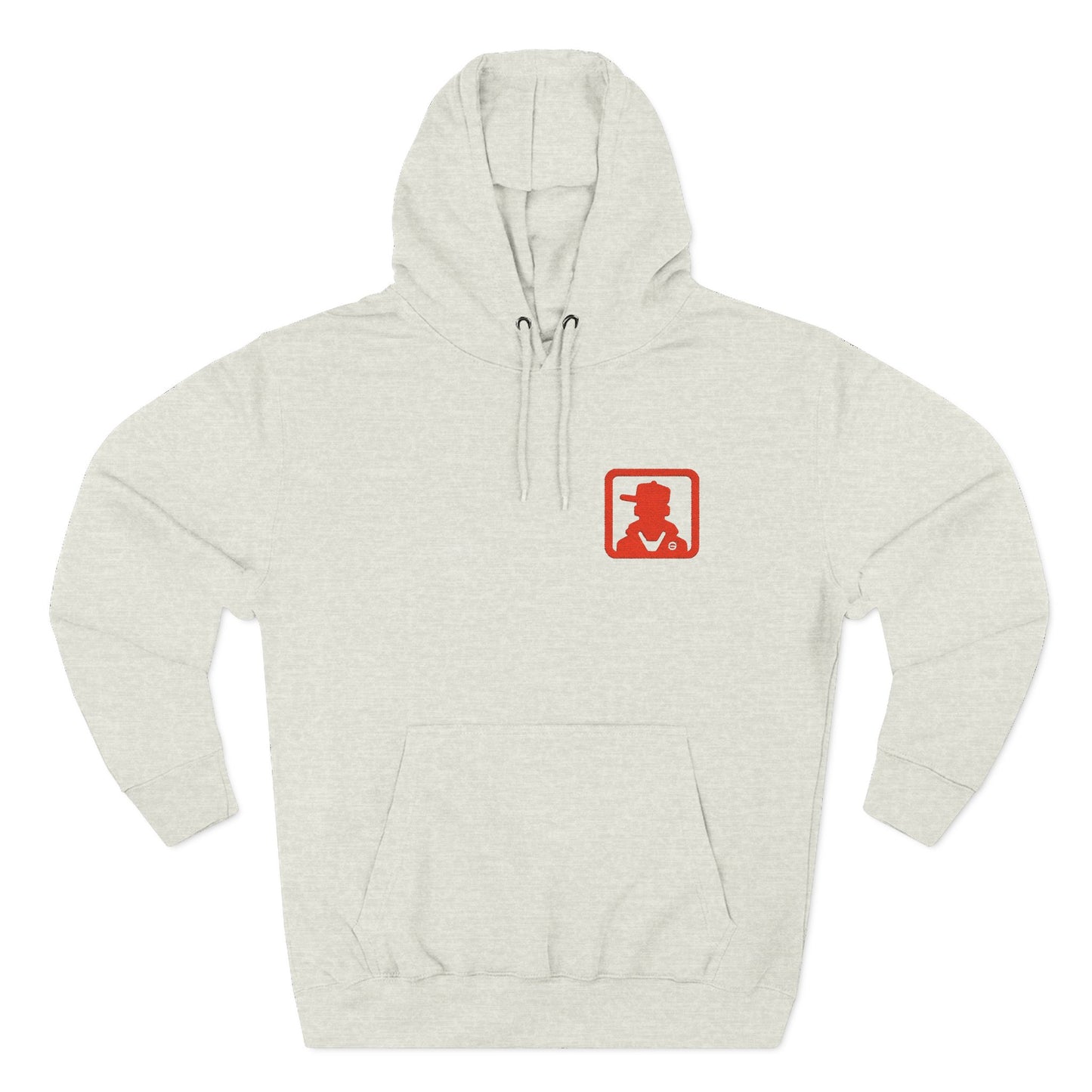 Minimal Red Lantern Chest Hoodie