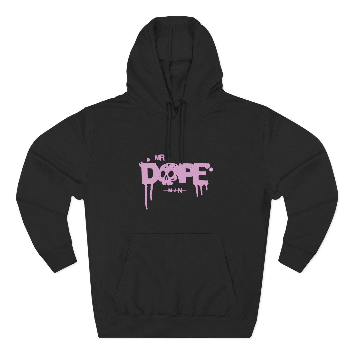 Dope Skull Graphic Hoodie Pink Drip Streetwear