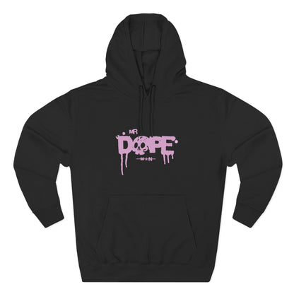 Dope Skull Graphic Hoodie Pink Drip Streetwear
