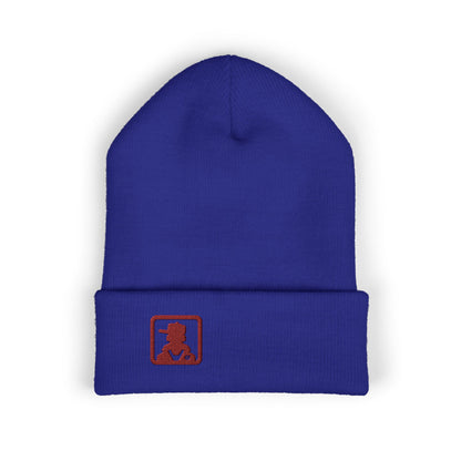 Minimalist Bear Patch Cuffed Beanie