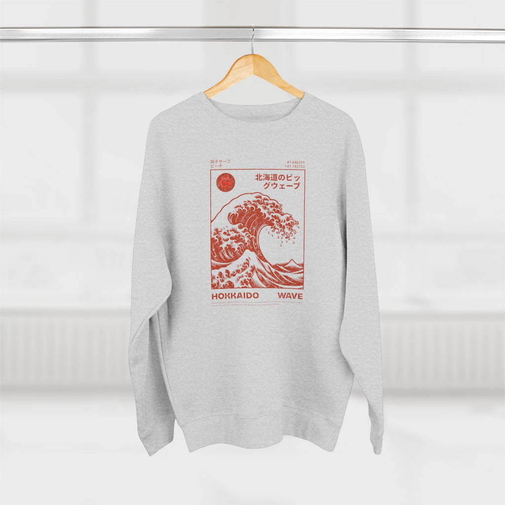 Wave Crewneck Sweatshirt — Hokkaido Wave Graphic