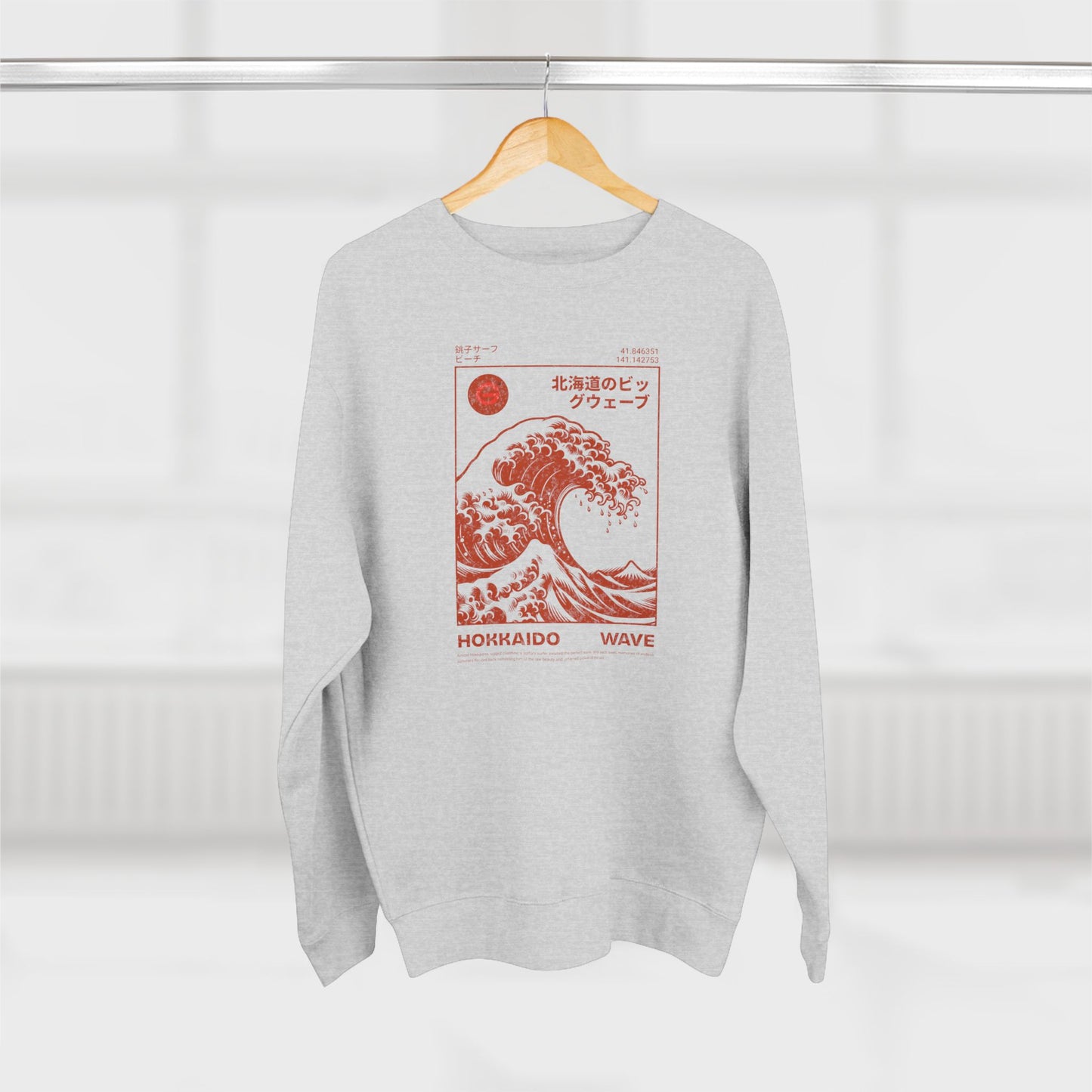 Hokkaido Wave Graphic Crewneck Sweatshirt