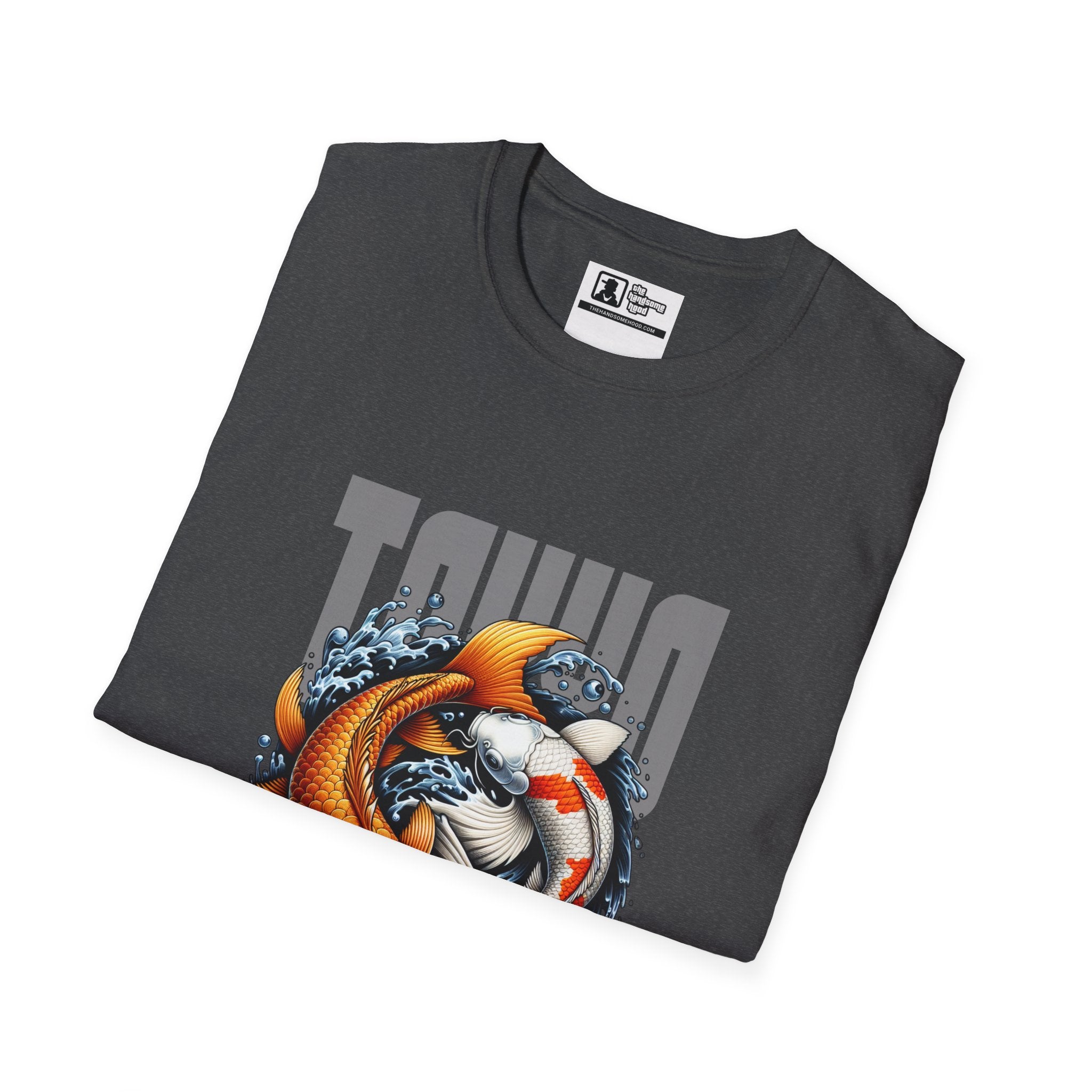 Koi Wave Graphic T-Shirt — Taiko-Inspired Koi Fish Design