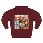 Skateboarding Is Not a Crime Hoodie — Skate or Die Graphic Hoodie