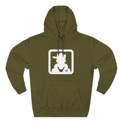 Minimal Square Logo Fleece Hoodie