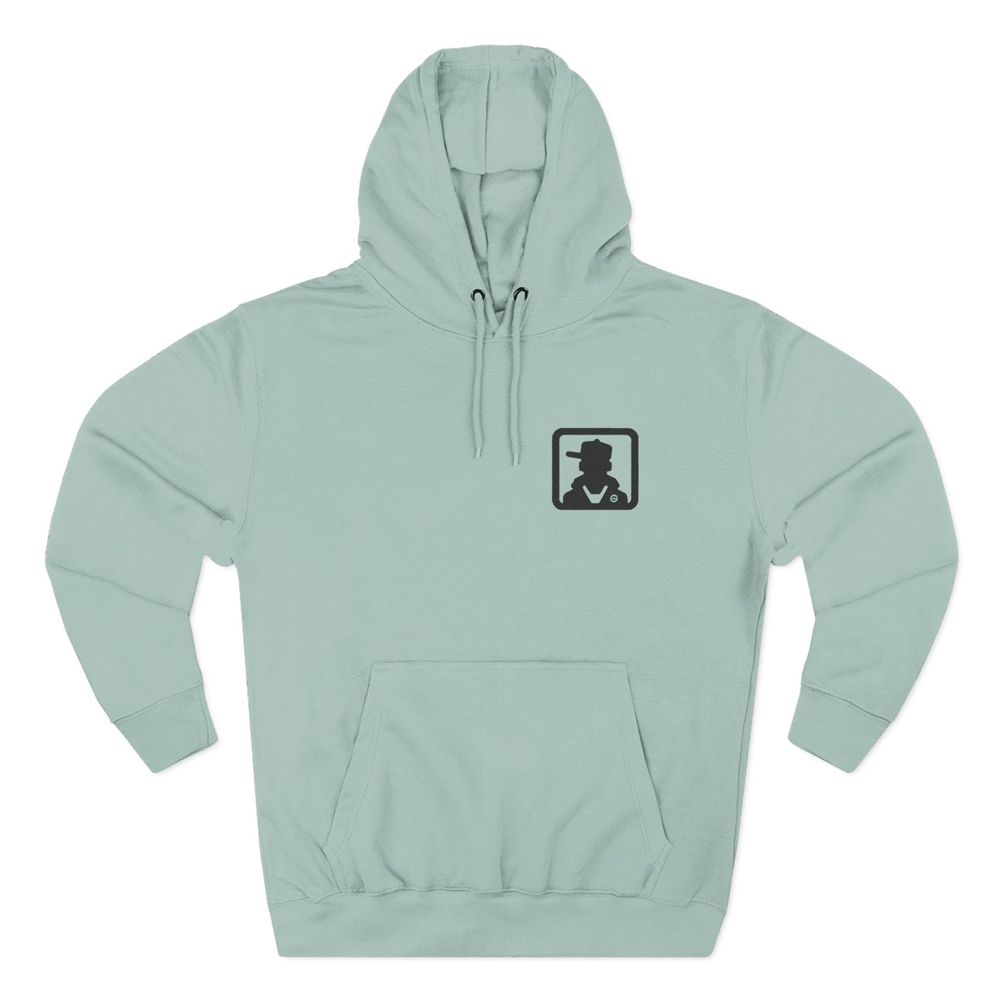 Minimal Silhouette Chest Logo Hoodie
