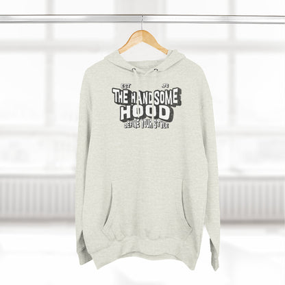 The Handsome Hood Fleece Hoodie - Retro Script Graphic Pullover