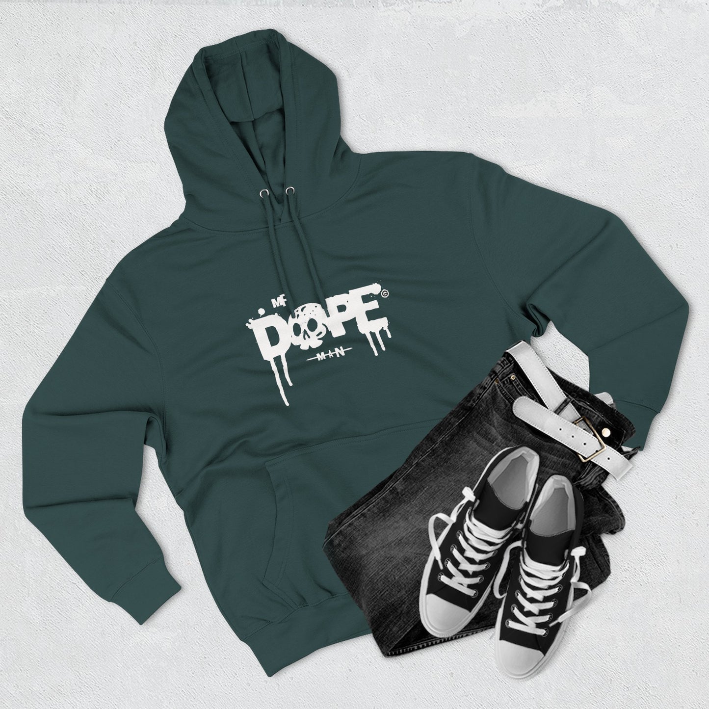 Classic White Three-Panel Hoodie