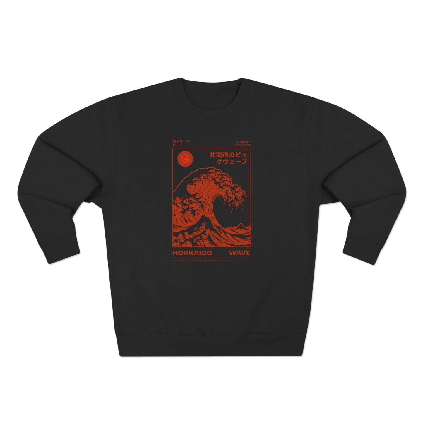Hokkaido Wave Graphic Crewneck Sweatshirt