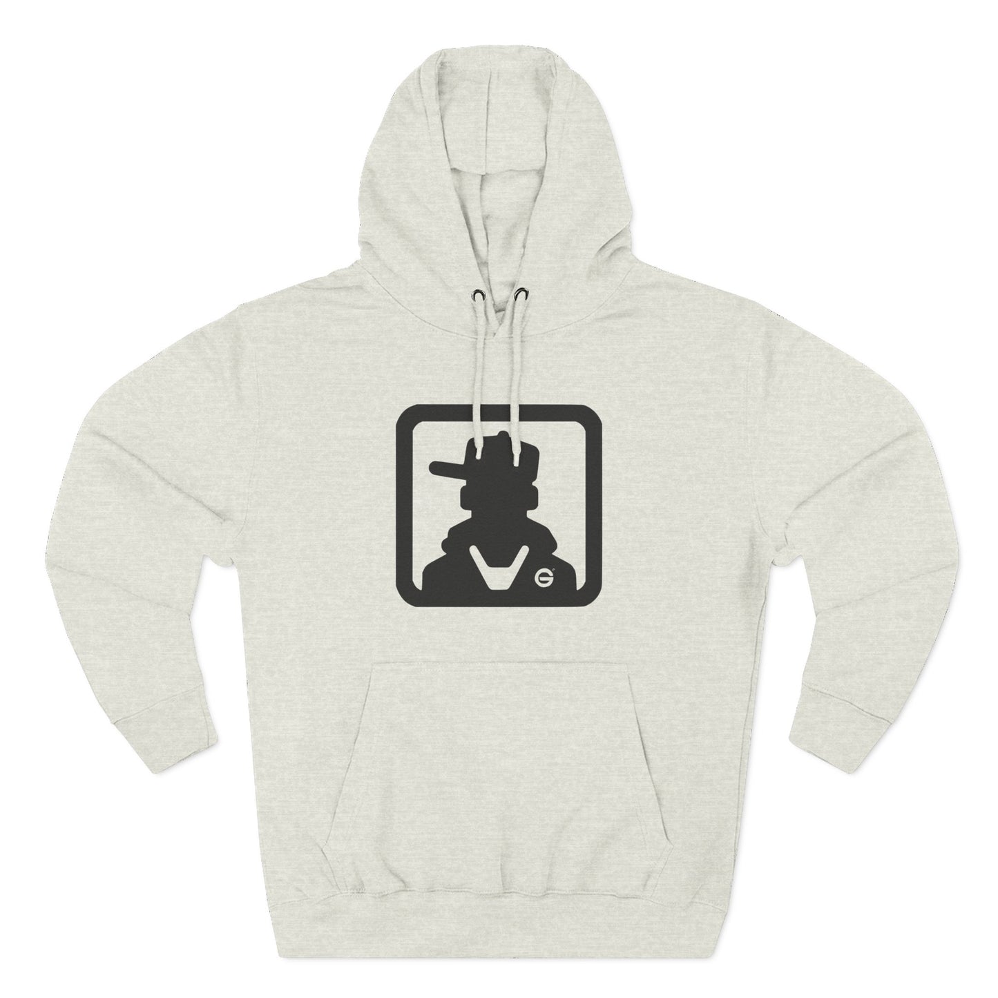 Minimal Silhouette Streetwear Fleece Hoodie
