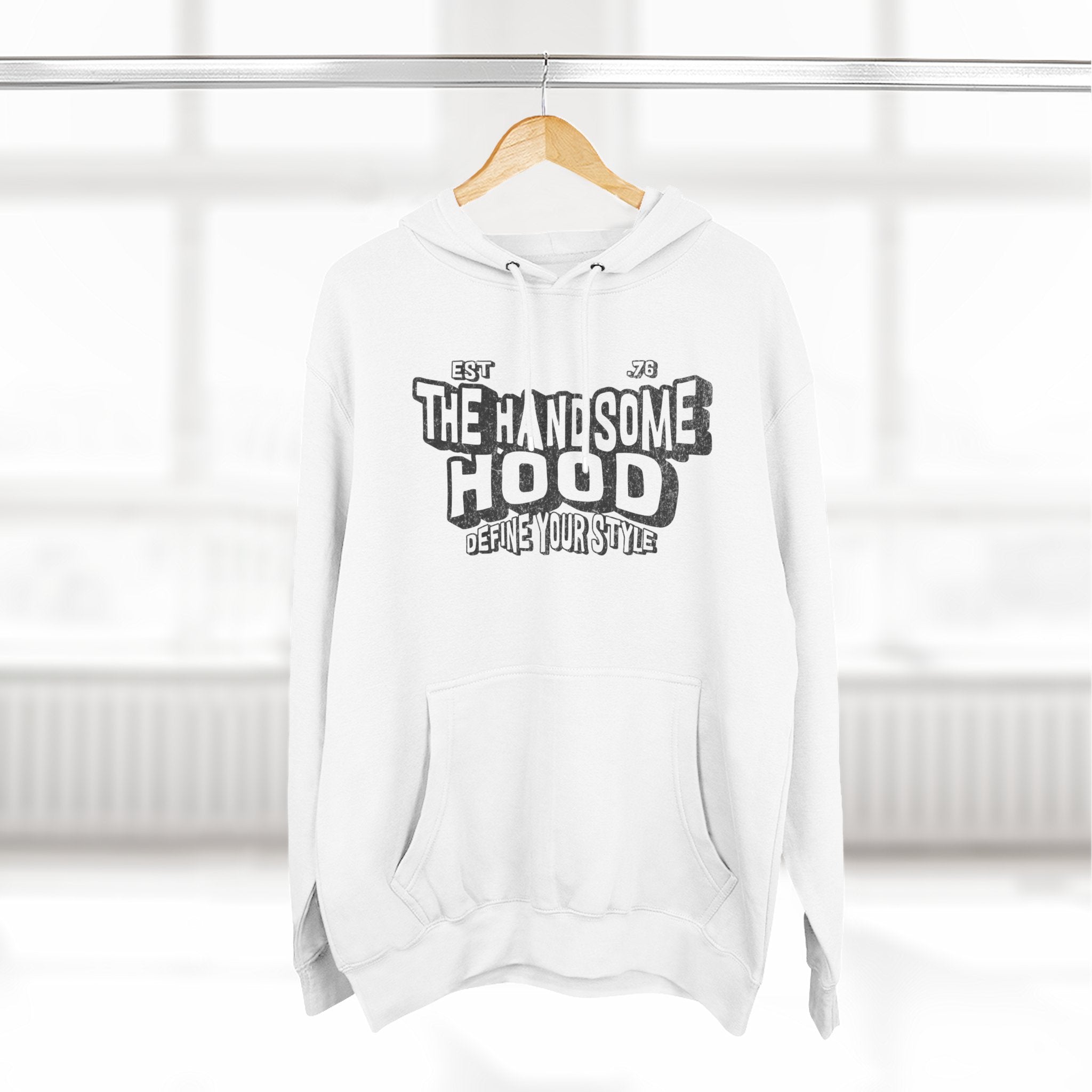 The Handsome Hood Hoodie – Retro Script Graphic Pullover