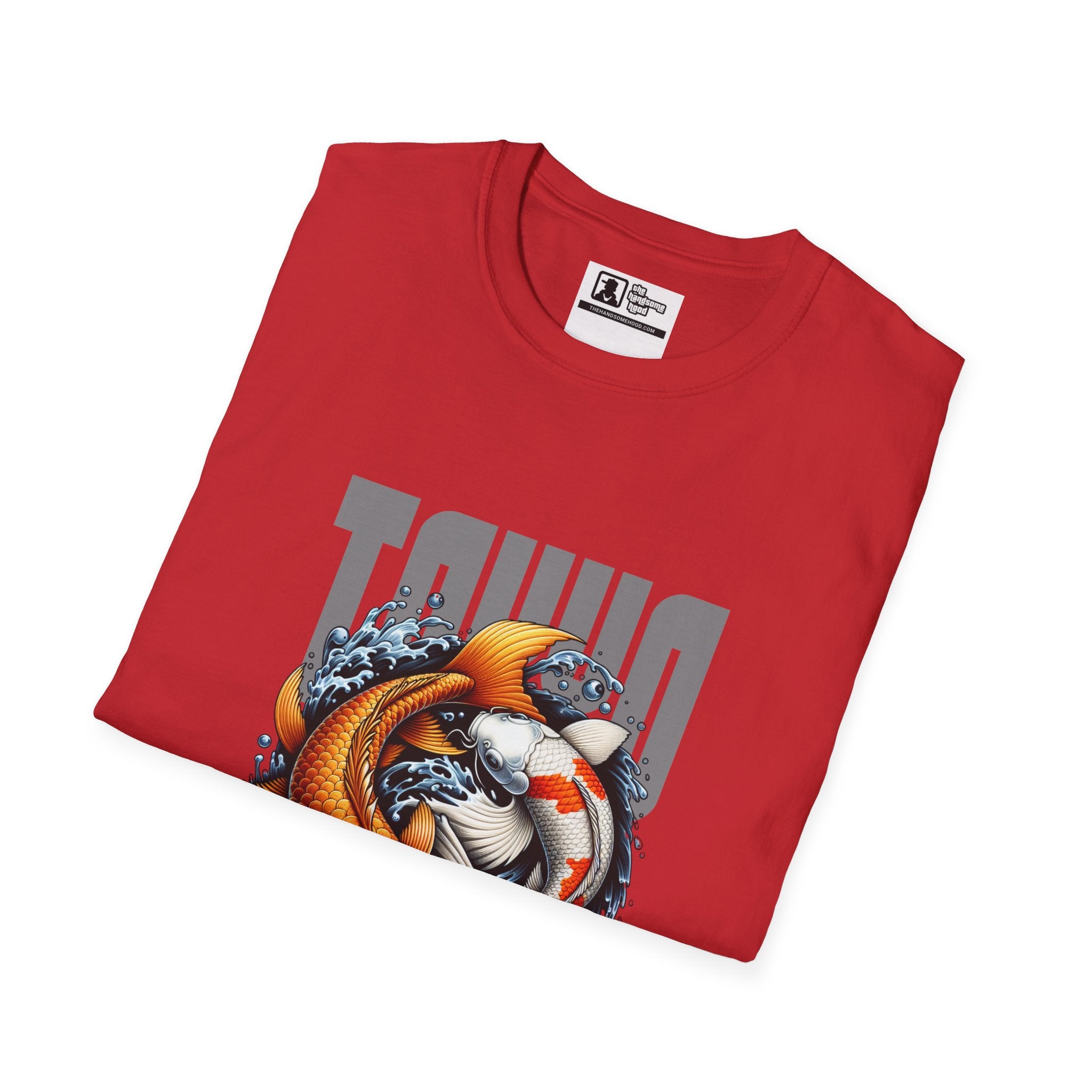 Koi Wave Graphic T-Shirt — Taiko-Inspired Koi Fish Design