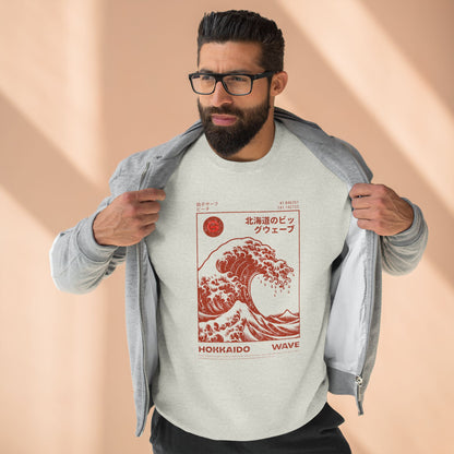 Hokkaido Wave Graphic Crewneck Sweatshirt