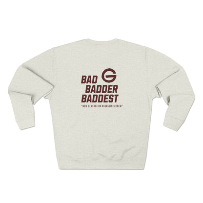 Badder Baddest Retro Crewneck Sweatshirt