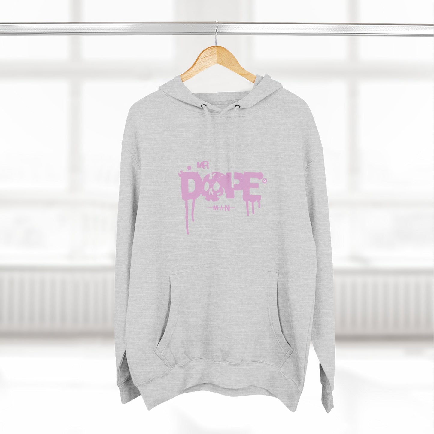 Dope Skull Graphic Hoodie Pink Drip Streetwear