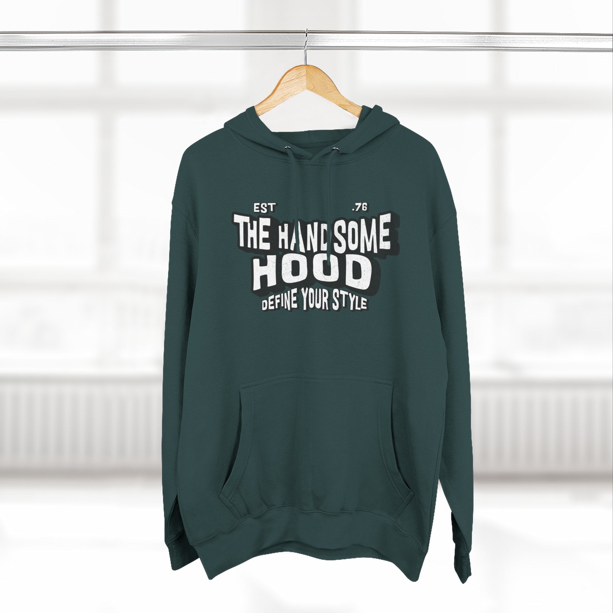 The Handsome Hood Hoodie – Retro Script Graphic Pullover